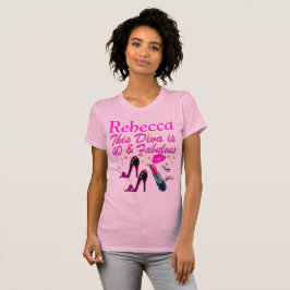 Camiseta PINK bonito PERSONALIZADO 40 E T SHIRT FABULOUS