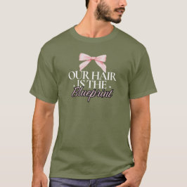 Camiseta Pink Bow Black Hair Blueprint Custom Tee