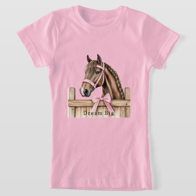 Camiseta Pink Bow Horse  (Postura )