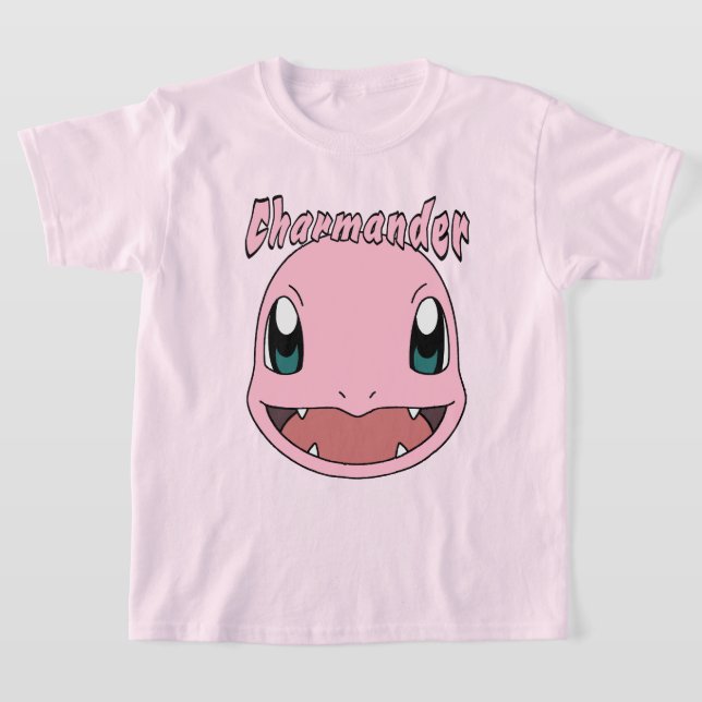 Camiseta Pink Charmander Pokemon Fanart (Postura )