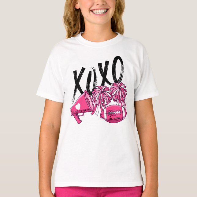 Camiseta Pink Cheer Valentine's Day Shirt  (Frente)