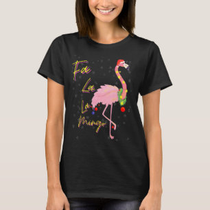 Camiseta Pink Christmas Pajama Falala Mingo Santa Hat Engra