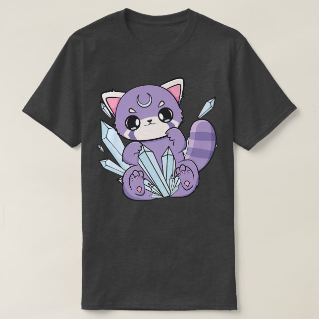 Camiseta Pink Decora Fairy Kei Red Panda Otaku Anime Nugoth (Frente do Design)