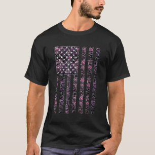 Camiseta Pink Deer Hunting Camo Camouflage EUA