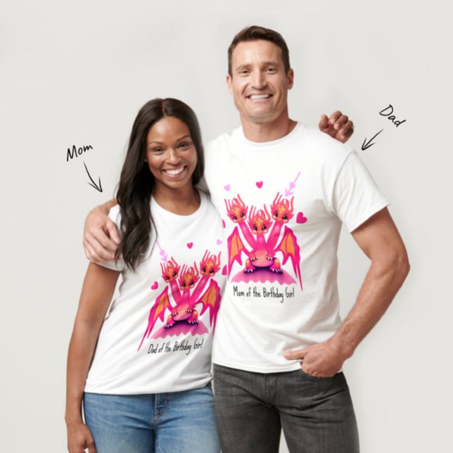 Camiseta Pink dragons T-Shirt (Criador carregado)