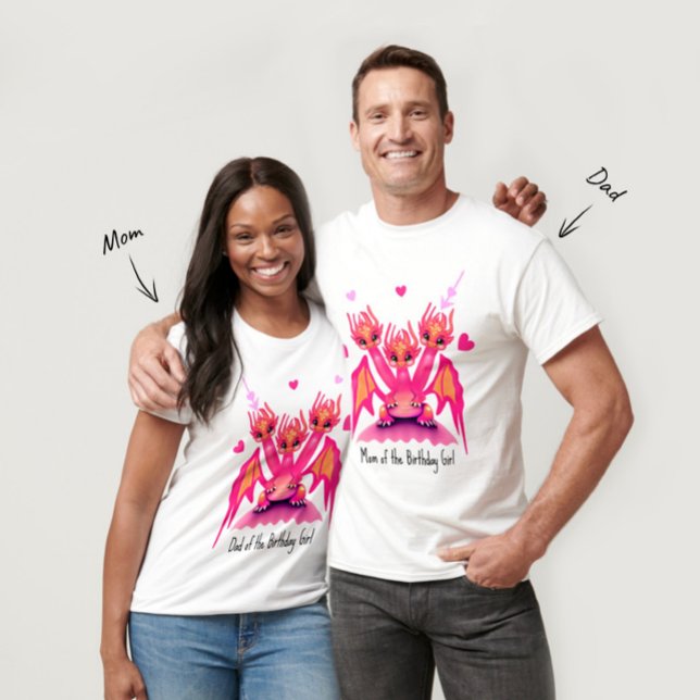 Camiseta Pink dragons T-Shirt (Criador carregado)