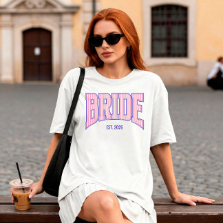 Camiseta Pink + Faixa Bege Azul Marinho BRIDE