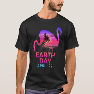 Camiseta Pink Flamingo Earth Day 22 de abril