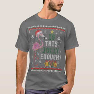 Camiseta Pink Flamingo Santa Hat Natal Feio Xmas 2021 M