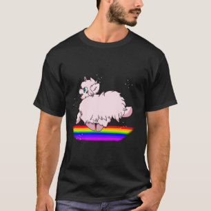 Camiseta Pink Fluffy Unicorns Dançando em Rainbows Feat. Gr