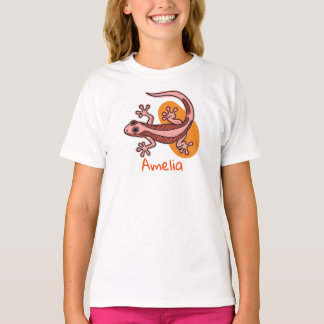 Camiseta Pink Gecko Kids T-Shirt – Cute Colorful Lizard Tee