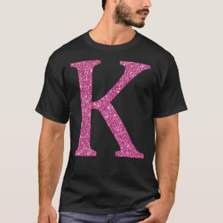 Camiseta Pink Glitter Letter