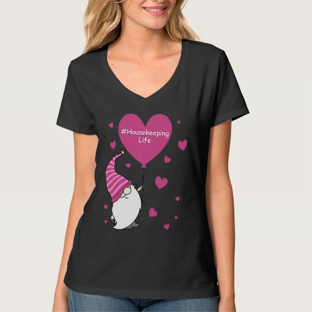 Camiseta Pink Grome Heart Housekeeping Life Balloon Valenti (Frente)