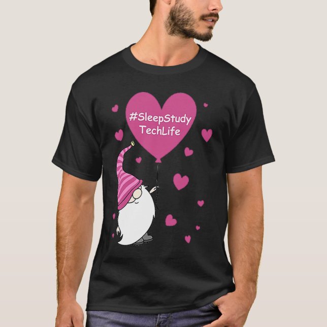 Camiseta Pink Grome Heart Sleep Study Tech Life Balloon Val (Frente)