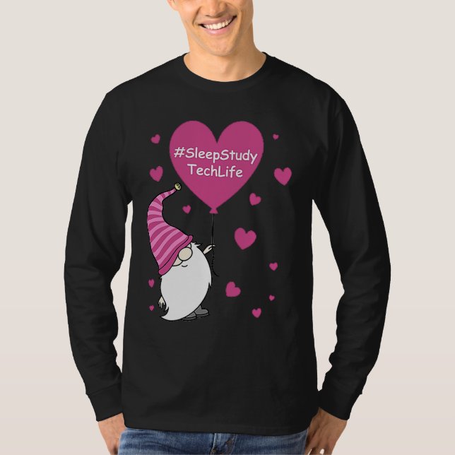 Camiseta Pink Grome Heart Sleep Study Tech Life Balloon Val (Frente)