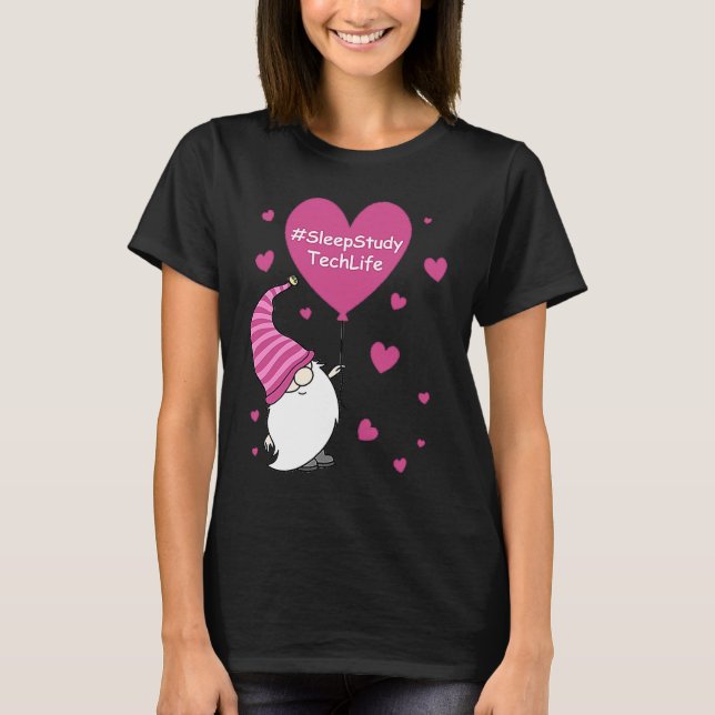 Camiseta Pink Grome Heart Sleep Study Tech Life Balloon Val (Frente)