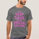 Camiseta Pink Keep Calm Im An Official nager 13th Birthday<br><div class="desc">Pink Keep Calm Im An Official nager 13th Birthday party   1  .</div>