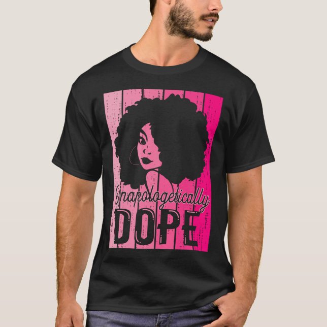 Camiseta Pink Mês da História Negra Sem Desculpas Droga Pre (Frente)