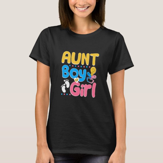 Camiseta Pink or Blue Aunt Loves You Best Auntie Ever Aunt  (Frente)