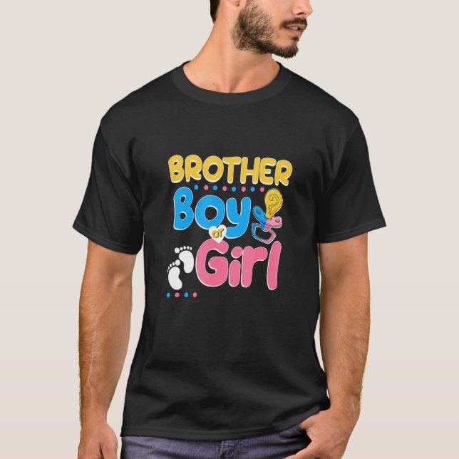 Camiseta Pink or Blue Brother Loves You Best Brother Ever B (Frente)