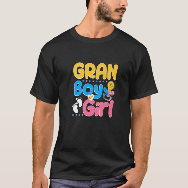 Camiseta Pink or Blue Gran Loves You Best Grandma Ever Gran (Frente)