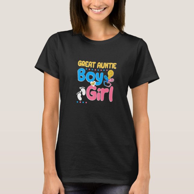 Camiseta Pink or Blue Great Auntie Loves You Best Aunt Ever (Frente)