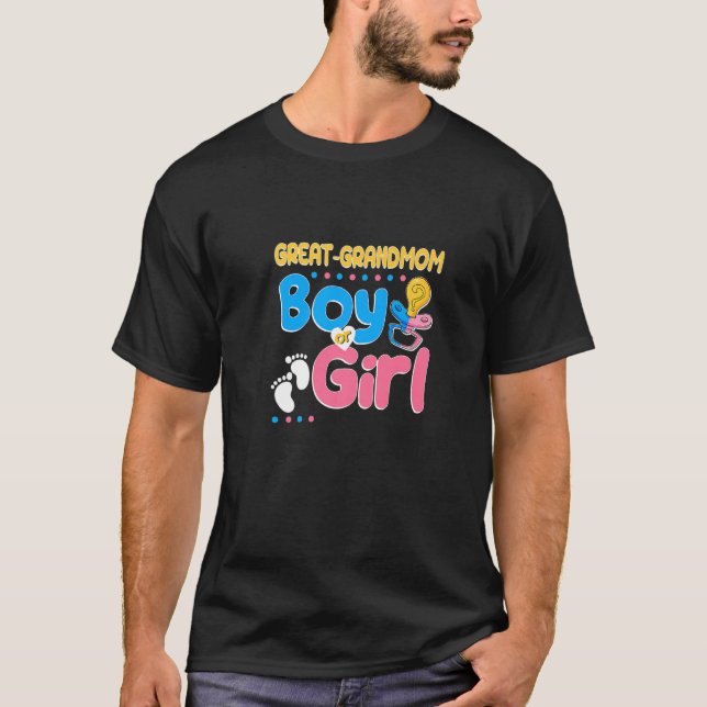 Camiseta Pink or Blue Great Grandmom Loves You Best Grandmo (Frente)