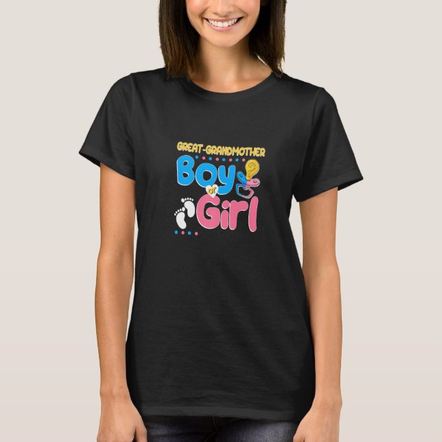 Camiseta Pink or Blue Great Grandmother Loves You Best Gran (Frente)