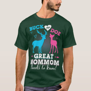 Camiseta Pink Or Blue Mommom Loves You Gender Reveal Buck o