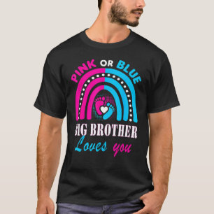 Camiseta Pink Ou Azul Grande Irmão Te Ama Rever Sexo P