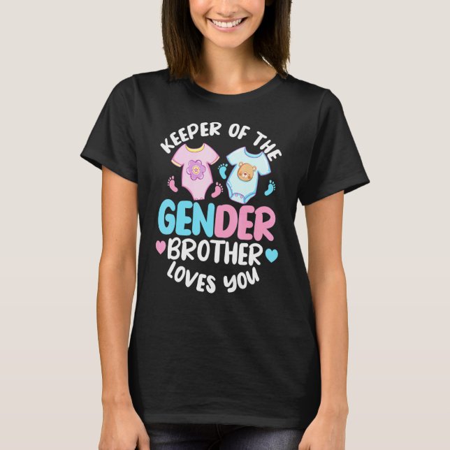 Camiseta Pink ou Blue Brother ama você Irmão Sexo é (Frente)