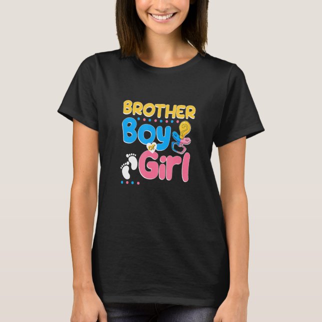 Camiseta Pink ou Blue Brother ama você melhor irmão nunca (Frente)