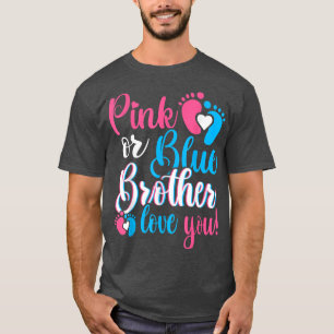 Camiseta Pink ou Blue Brother ama você Rever Sexo Bebê