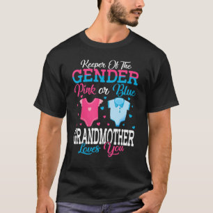 Camiseta Pink Ou Blue Keeper Do Gênero Amor Da Avó