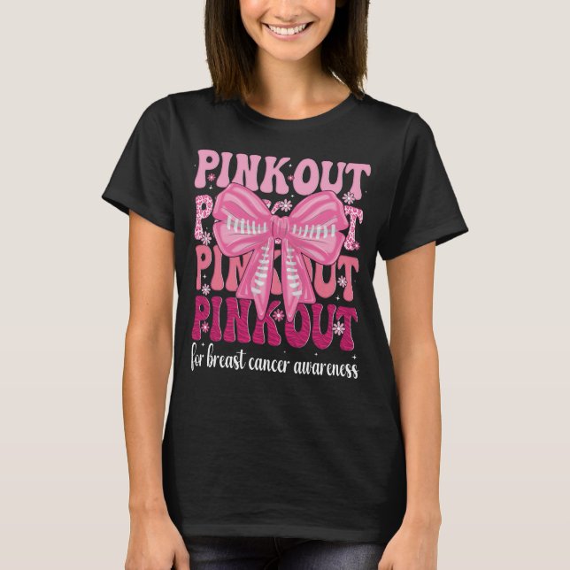 Camiseta Pink Out for Mês de consciência do câncer de mama  (Frente)