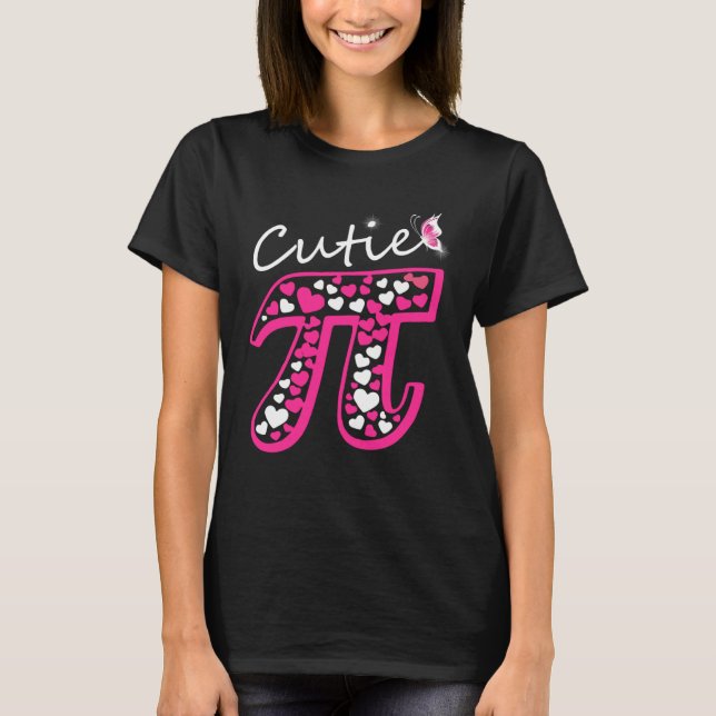 Camiseta Pink Pi Day  Women girls Math Teacher Cutie Pi (Frente)
