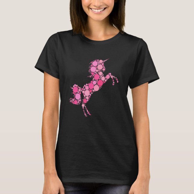 Camiseta Pink Polka Dot Unicorn International Dot Day (Frente)