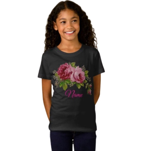Camiseta Pink Rose Elegance  (Criador carregado)