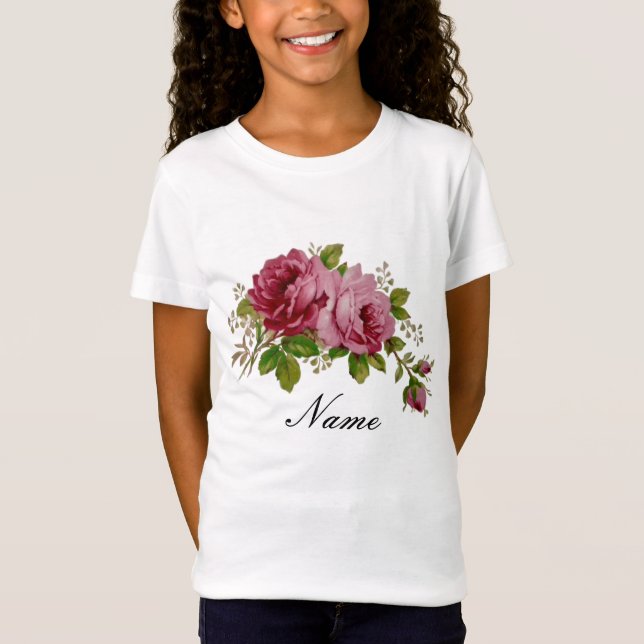 Camiseta Pink Rose Elegance  (Frente)