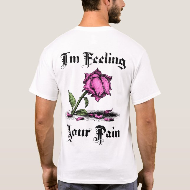 Camiseta Pink Rose in Despair Front & Back (Verso)