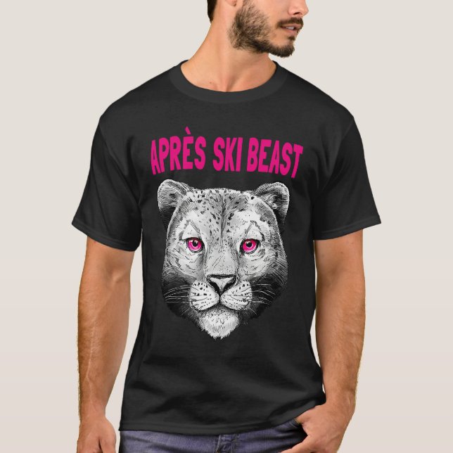Camiseta Pink Style Apres Ski Snow Leopard (Frente)