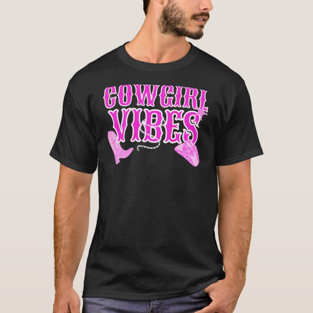 Camiseta Pink Wild West Rodeo Yeehaw Country Cowgir (Frente)