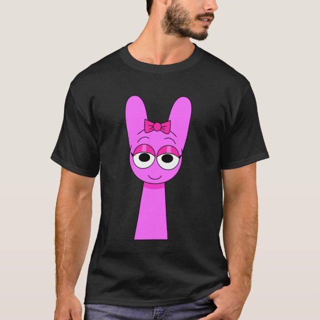 Camiseta Pinki do Sprunky Pyramixed  Jevin Funbot Simon (Frente)