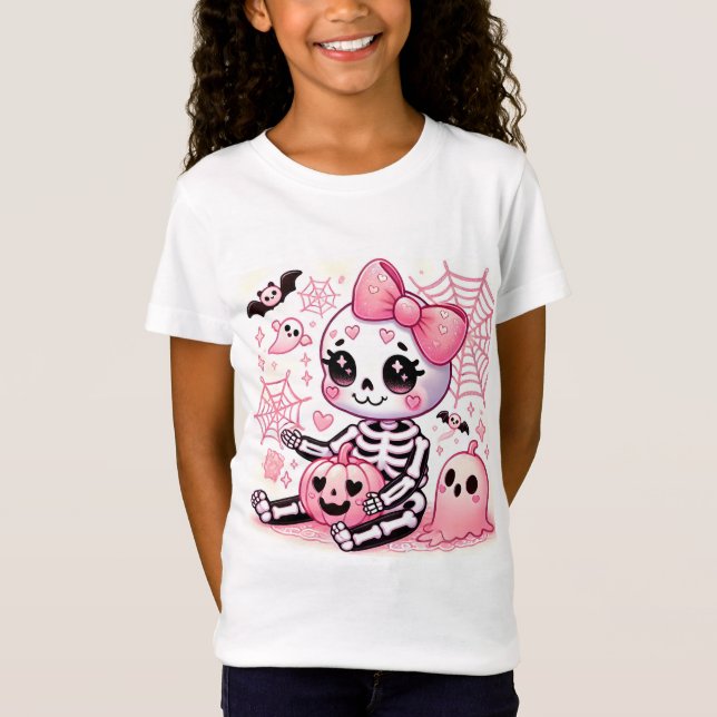Camiseta 👻 💀 Pinkoween Ficou Mais Corajoso! 💀 👻 (Frente)