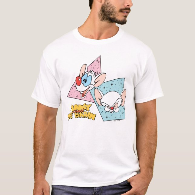 Camiseta Pinky e o Cérebro | Gráficos retrorreflectores (Frente)