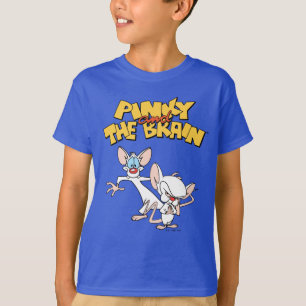 Camiseta Pinky e o Cérebro   Mostrar logotipo