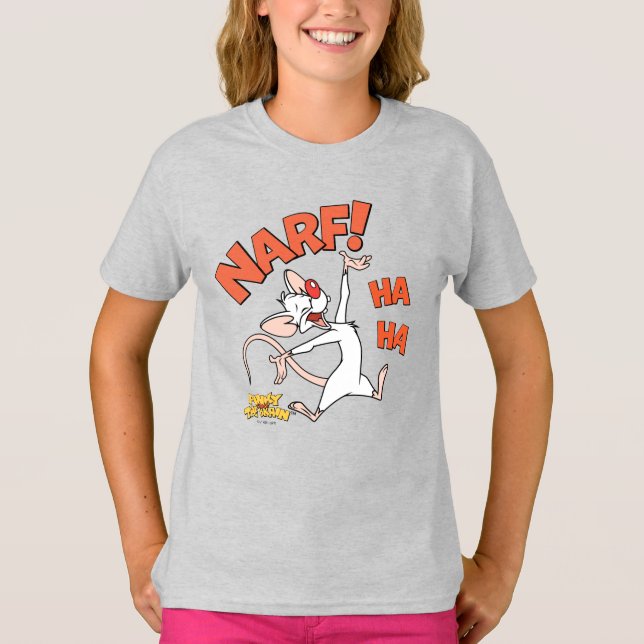 Camiseta Pinky e o Cérebro | Pinky "Narf!" (Frente)