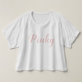 Camiseta Pinky Rosa e branco
