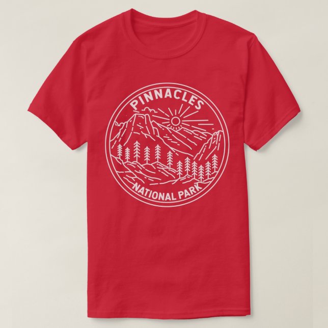 Camiseta Pinnacle National Park California Monoline (Frente do Design)