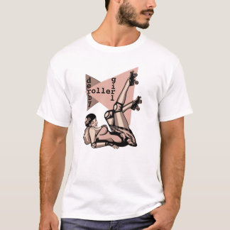 Camiseta pino da menina de derby do rolo acima